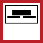 Feuerschutzschiebetür - Feuerwehrplan Symbol